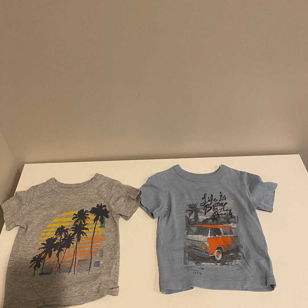 Cherokee sunset gray t and Cherokee blue van t